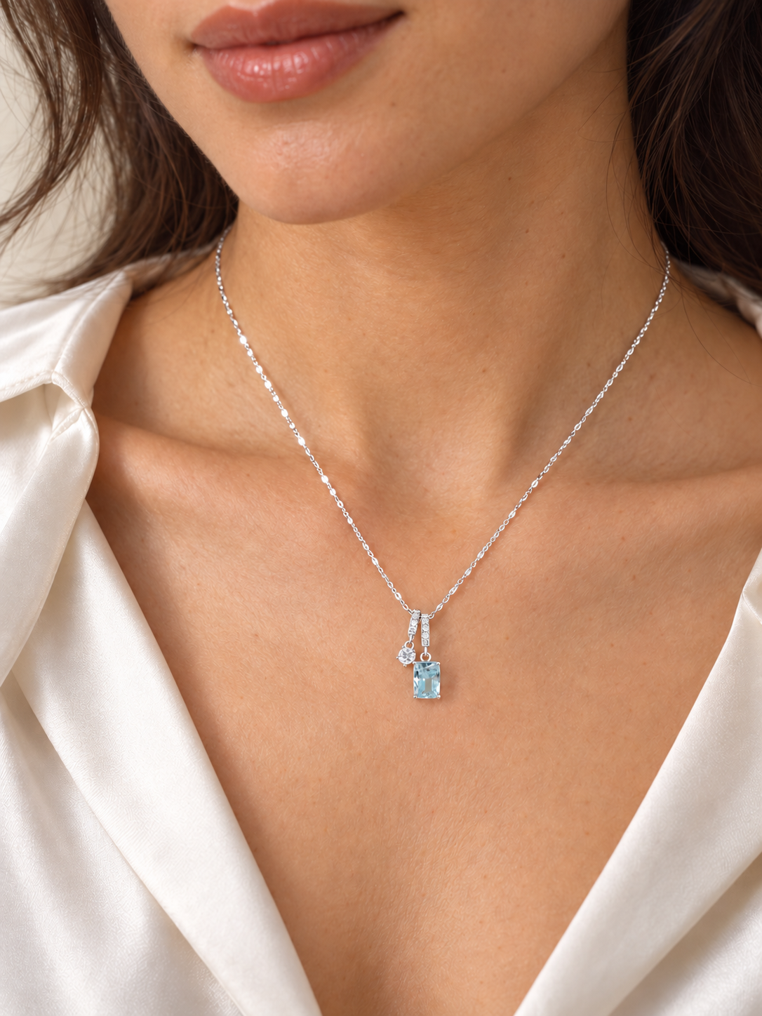 Collier Aquamarine Kiss